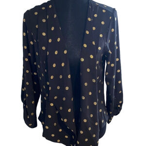 Beautiful black & gold polka dot Jacket Large